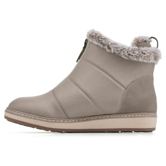 WHITE MOUNTAIN Women's Shoes Ankle Puffer Boots Sand Wide Fit - Picture 5 of 6